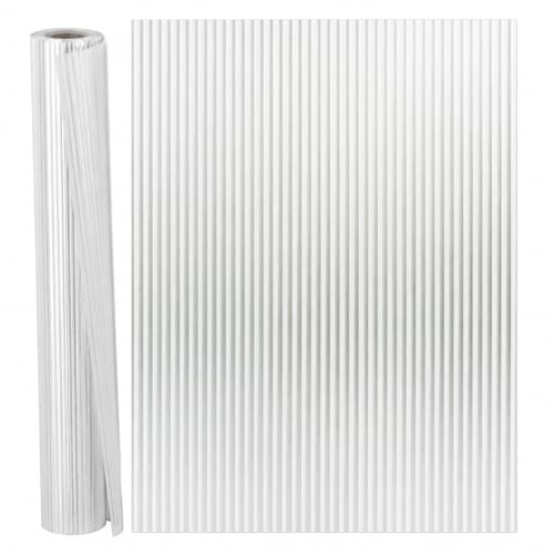 GOOGO Lámina de privacidad para Ventana Efecto Vidrio Estriado 60×200 cm, Semitransparente y autoadhesiva Tipo Vidrio Esmerilado para baño, Dormitorio, Oficina y Puertas de Cocina