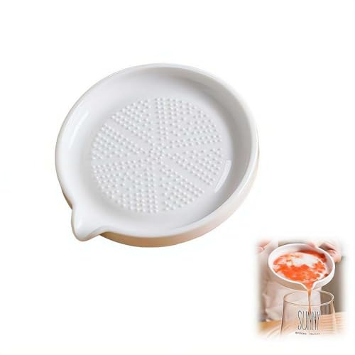 Ceramic Garlic Grater Plate,Ginger Grater Plate Multi-Functional Kitchen Tools for Grinding Wasabi Fruits Vegetables Ginger Garlic Cheese
