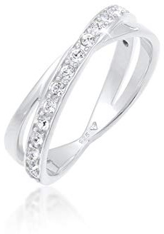 Elli Damen Ring Wickelring Elegant mit Kristalle