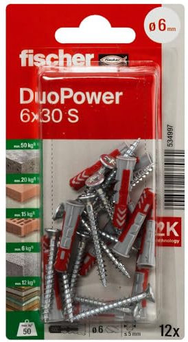 Fischer 542036 Blister Duopower 6 x 30 S K