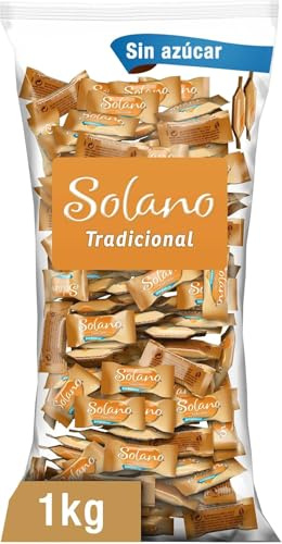 Solano Caramelos Cremosos Sabor Tradicional y Sin Azúcar 1kg | Ideal para llevar a la oficina, compartir en familia y la vuelta al cole