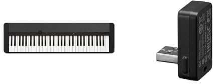 Casio CT-S1BK CASIOTONE Piano-Keyboard mit 61 anschlagdynamischen Tasten, schwarz & WU-BT10 Bluetooth Dongle, schwarz