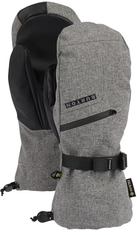 Burton Men's Gore-Tex Insulated Gloves - Waterproof Winter Snowboard Mittens - Heather Grey, Large