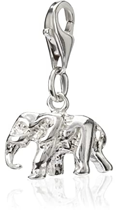 NKlaus Damen Charm-Anhänger Elefant 925 Silber 13x8mm Schmuck für Bettelarmband Amulett 36276