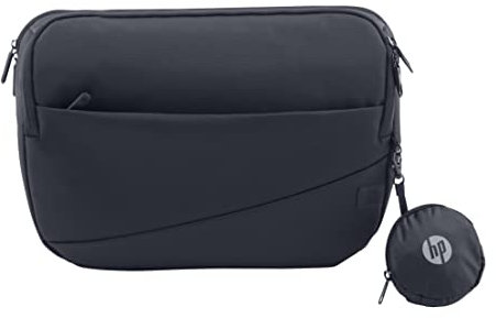 HP Creator, Borsa a tracolla per Notebook fino a 13,3”, Dotata di Tasche e Divisori Interni Imbottiti e rimovibili, Cover Impermeabile, Realizzata con Materiale Riciclato, Blu Scuro