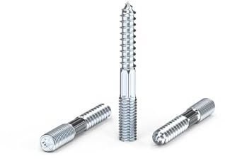 ORTAVA Stockschrauben M8, M8x60mm Torx Stockschrauben, TX25 Doppelgewindeschrauben, Holzschrauben, aus Verzinktem Astahl (10 Stück)