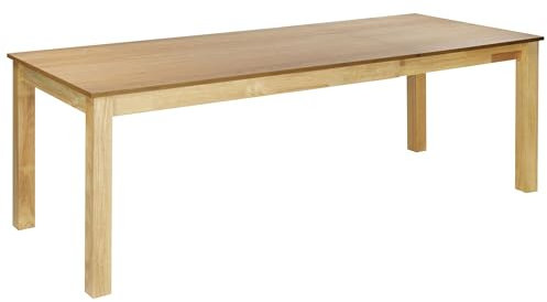 Beliani Esstisch ausziehbar Holzoptik naturfarbene Esche 160/240 x 90 cm mit Holzbeinen Madura