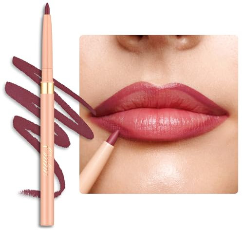 OULAC Matte Pink Lip Liner, Waterproof Lipliner Pencil Lasts 24H +, Highly Pigmented, Smooth and Smudge-proof Formula, Contour Your Lips, Vegan (05) Dried Rose