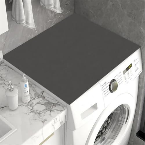 Highdi Housse de Protection pour Machine à Laver Top, Série de Couleurs Unies, Coussin de Machine à Laver Antidérapant, Housse de Machine à Laver pour Sèche-Linge, Machine à Laver (Noir,60x60cm)