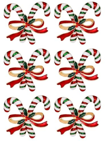 SOIMISS 6 Pièces broche de strass broche en sucre d'orge pinces à châle et s de Noël en strass personnalisée s femme goupille épingles à linge Vêtements & Accessoires