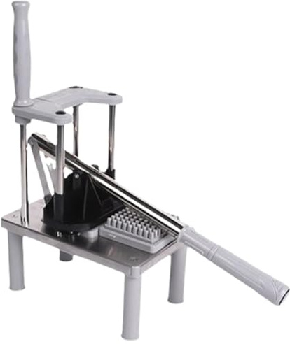 Coupe-pommes de terre, trancheuse de pommes de terre, Coupe-pommes de terre professionnel, Coupe-pommes de terre en acier inoxydable avec 2 couteaux, trancheuse à frites commerciale pour pommes de ter