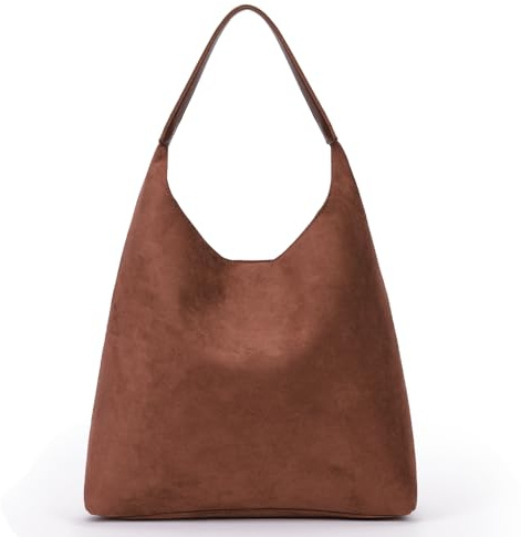 GSenhui Tote Bag Damen Wildlederimitat Hobo Bag Groß Shopper Tasche Damen Handtasche Uni Tasche Slouchy Schultertasche Gross Shoulder Bag Handbags