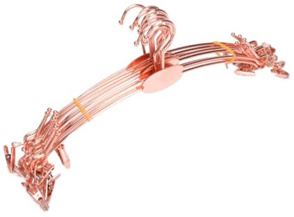 TINEASUR 10stücke rutschfeste Unterwäsche Kleiderbügel Mit Clips Robuste Metallstruktur Roségold Für BHS Hosen Und Wäsche Für Zuhause Und Geschäfte