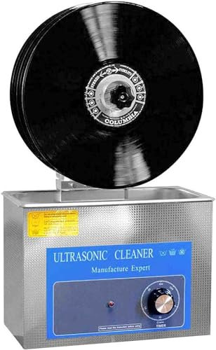 CFDZCP Professional 6.5L Ultrasonic Record Cleaning Machine, 140W Ultrasonic Record Cleaner With Clothes Airer, 12 Inch Record Washer, 0-20 Min Timing Function