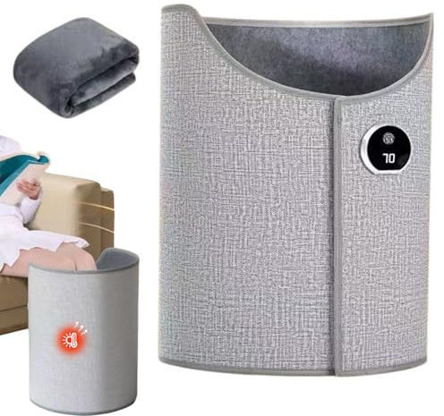Under Desk Leg Heater - Folding Electric Heating Foot and Leg Warmer - Electric Leg Warmer Under Desk - Portable Space Heater for and Home