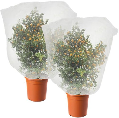 2Pack Fruit Tree Netting with Drawstring, 120x180cm Garden Netting Pest Barrier Mesh for Bird & Insect Protection, Bird Netting for Tomato Plants, Blueberry Bush Fruit Tree Cover