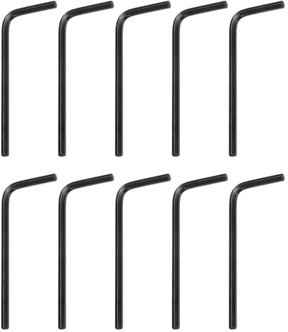 sourcing map 40pcs Hex Key Wrench 3/32 45# Carbon Steel L-Shape Hexagon SAE Wrenches Repairing Tool for Home DIY Bike Motorcycle Repair, Black