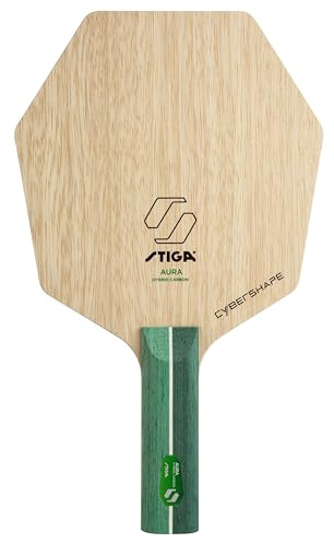 STIGA Aura Hybrid Carbon Cybershape Professionell Bordtennisstomme, Classic Grip – Explosiv kraft & Oslagbar Precision, Hybrid av Kolfiber & Vibrationsdämpande Fibermaterial, För Offensiva Spelare
