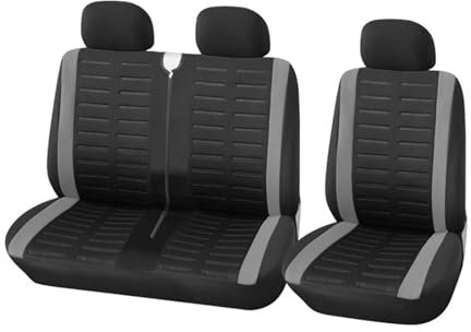 HAMFISTB Auto Sitzbezüge Autositzbezüge für FIAT Ducato Camper Sitzbezüge(Gray)