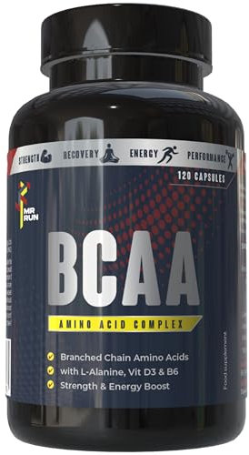 BCAA Capsules 3000mg - 120 Capsules - High Strength Advanced Essential Amino Acids - Pre Workout Energy, Muscle Strength, Faster Recovery - Easy-to-Swallow Vegan BCAAs Tablets (not Powder) 30 Servings