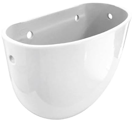 Barbottina Cassetta di Scarico in Ceramica Bianca Universale Alta Esterna con Scarico Singolo Finitura Lucida per WC
