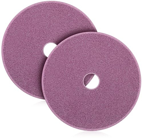 Duraaamo 2 Pcs 1/8 Inch Grinding Wheel Chainsaw Chain Sharpening Replace Chain Sharpening Grinding Wheel Discs Ceramic Stone Replace (Pink-red)