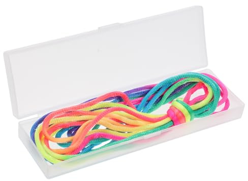 HONITANO Cats Cradle String for Interactive Finger Play with Rainbow Strings and Portable Plastic Box Enhances Creativity Hand-eye Coordination and Concentration for S Brain Development