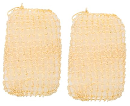 Cabilock 2 piezas Esponjas Exfoliantes de Sisal para Baño Paquete de Masaje Corporal Eliminación de Piel Muerta para Ducha y Cuidado Piel