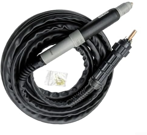 Industrieller 100A Plasmaschneider Taschenlampe iPTM100 PT100M für Everlast PowerPlasma 100S, CNC kompatibel mit 6 m Kabel, Fiberglas Messing Kupfer Konstruktion