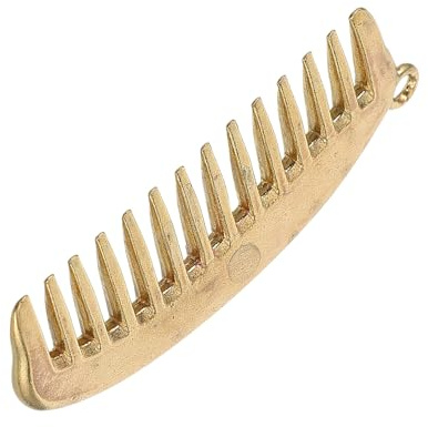 ifundom Vintage Metall Kleiner Kamm Schlüsselanhänger Stabiler Selbstgemacht Anhänger für Damen Praktischer Haarkamm Accessoire Retro Charm für Geburtstagsgeschenk