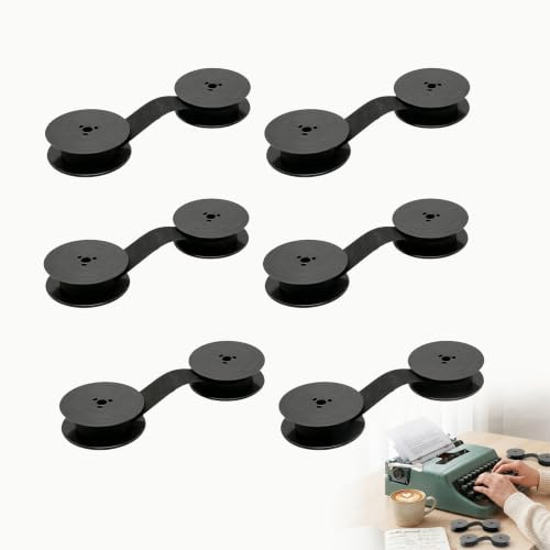 Schreibmaschinenband 6 Stueck Schwarz Farbband Universal Nylonband 8m Spule 52mm Buerobedarf Grosspackung B2B Sparpack Kompatibel mit Olivetti GR4 Lettera 22 25 32 35 Klassische Schreibmaschinen