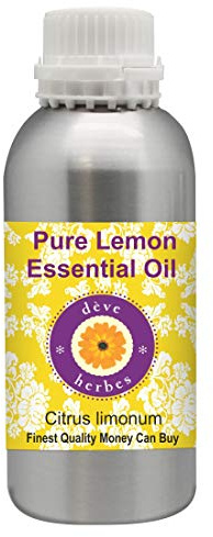 dève herbes Olio essenziale di limone puro di (Citrus limonum) distillato a vapore di grado terapeutico naturale al 100% 630ml (21.3 oz)