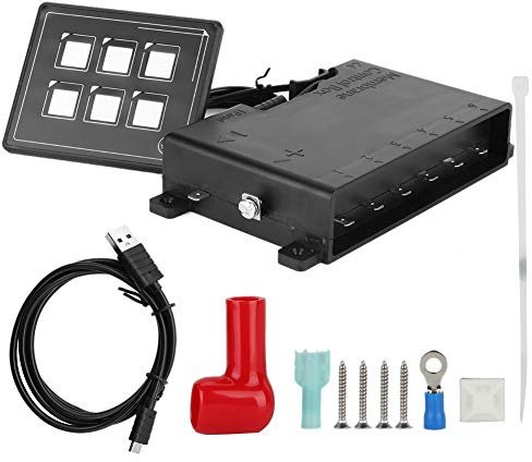 Aramox IP66 Touch Panel Switch, 12-24 V Auto Universal 6P LED-Touch-Membran-Bedienfeldschalter, Elektronisches Zubehör Ein/Aus-Kippschalter-Schalttafel
