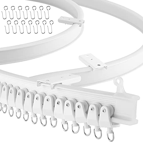 Z-Color Flexible Bendable Ceiling Curtain Track, Curved Ceiling Track for Curtains, Room Divider Ceiling Track Rail System (3 Meters /9.8 FT)