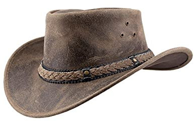 Black Jungle ARAMAC Lederhut Cowboyhut Australienhut Hut Charcoal XS