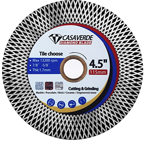 4.5 Inch Super Diamond Tile Blade Porcelain Cutting Blade For Granite Marble Porcelain Tile