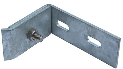 Zaundirekt 10 Stück I Wandanschlusswinkel I Feuerverzinkt 100x65 I Winkel I Verbinder I Zaun I Gittermattenhalter