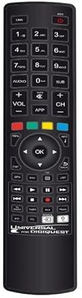Jolly Line UNIVERSAL FOR DIGIQUEST - TELECOMANDO UNIVERSALE PER DECODER DIGIQUEST + TV LEARNING (FUNZIONI BASE). COMPATIBILE con I DECODER DIGIQUEST