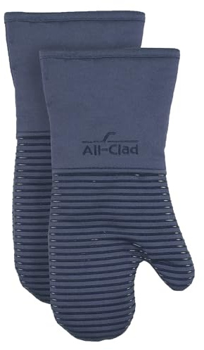 All-Clad Premium Silicone Oven Mitts, 2-Pack, Indigo