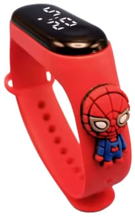 Jabede Montre numérique avec bracelet en silicone compatible Mi Band pour enfant Motif 3D dessin animé