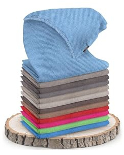yanopurna Sciarpa cashmere - 100% lana cashmere, 68 x 190 cm, sciarpa cashmere tinta unita, tessuto a mano in Nepal, unisex, a mano, Azzurro, Taglia unica