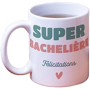 CADEAUX.COM - Tasse Personnalisable Super Bachelière - Tasse à Café - Mug Personnalisé - Mug Original - Idée Cadeau Personnalisé Photo et Message
