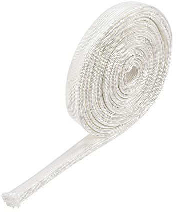 Rebower Fibra Vetro Manicotto Isolato Cavo Protezione Tubo - 9.8Pi-12mm / Bianco