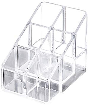 minkissy Kasten Acryl-lippenstifthalter-organizer-etui Klarer Lipgloss-lippenstift-organizer Aus Acryl Lippenstiftständer Mit 6 Fächern Kosmetik-make-up-organizer Schreibtisch Lagerregal