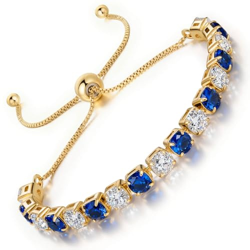LOVANS Tennisarmband Damen mit 4/5/6 mm Zirkonia Kristall, 18K Vergoldet/Roségold/Silber Armband passt zu Handgelenken von 8-22 cm - Geschenk für Frauen, Mädchen & Mama