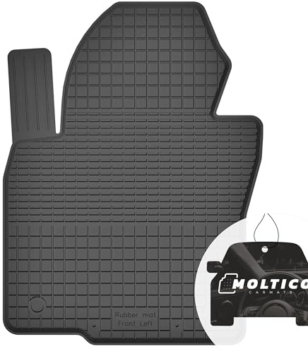 moto-MOLTICO Fahrer Gummimatten Auto, 1-teiliges Set, Allwetter Gummi Fußmatten mit Rand, Antirutsch & Wasserfest Autoteppiche - passend für Renault Kangoo II ab 2008