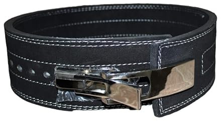 Echtleder Gewichthebergürtel Gewichthebergürtel für Herren & Damen Weightlifting Belt Fitness Gym Gürtel Gewichtheben Bodybuilding Kraftsport Lifting Belt (XXL, Schwarz)
