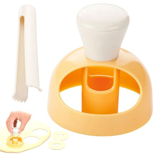 Comebachome Donut Cutter, Plastic Donut Cutters with Dipping Pliers, Doughnut Cutter, Round Cookie Cutter, Donut Mould for Kitchen Baking, Standard