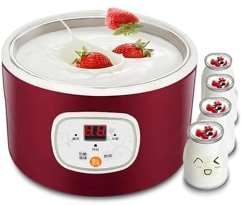 GXLDIANPU Máquina De Yogur Termostática De 1 Litro, Máquina De Yogur Eléctrica Automática, con Función De Ajuste De Tiempo, Control Inteligente por Microcomputadora, para Queso, Natto, Vino De Arroz
