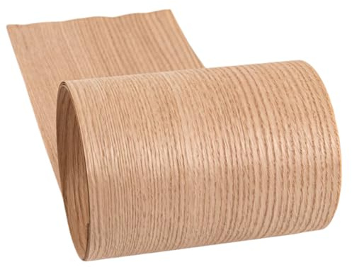 Placage chêne rouge naturel pour meubles, bricolage, maison et instrument de musique décoration – 0,5 mm d'épaisseur Taille : 2,5 x 0,17 m